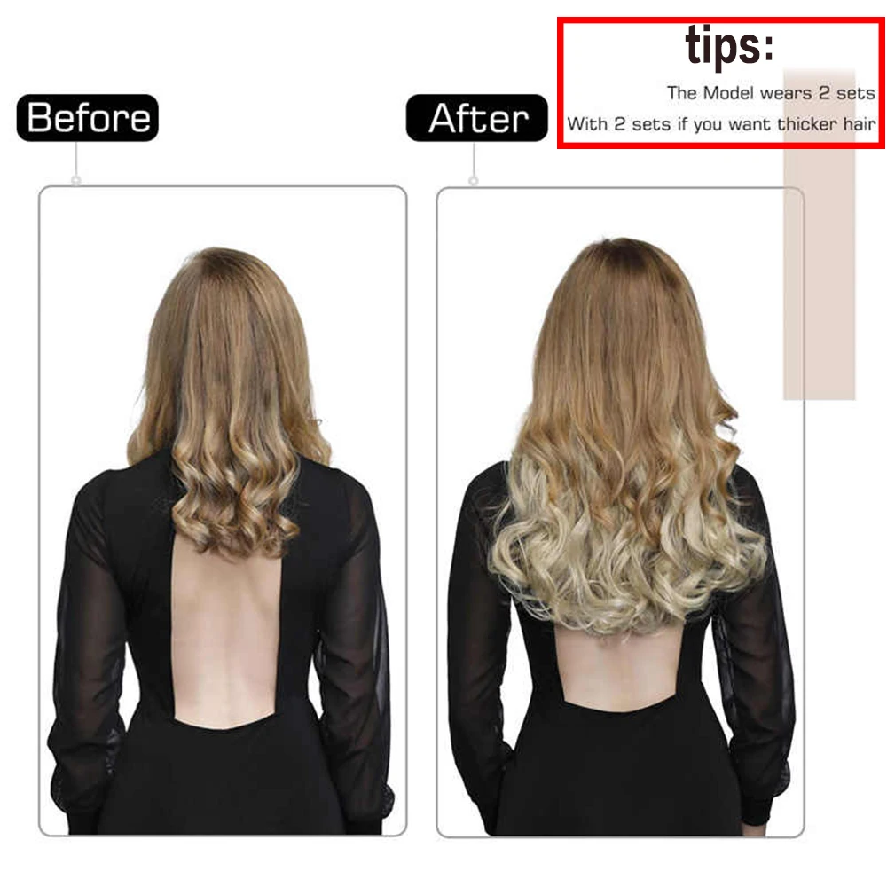 Synthetic No Clip Invisible Wire Hair Extensions Straight Black Blonde One Piece False Hairpiece Hair Extension Synthetic No Clip Invisible Wire Hair Extensions Straight Black Blonde One Piece False Hairpiece Hair Extension