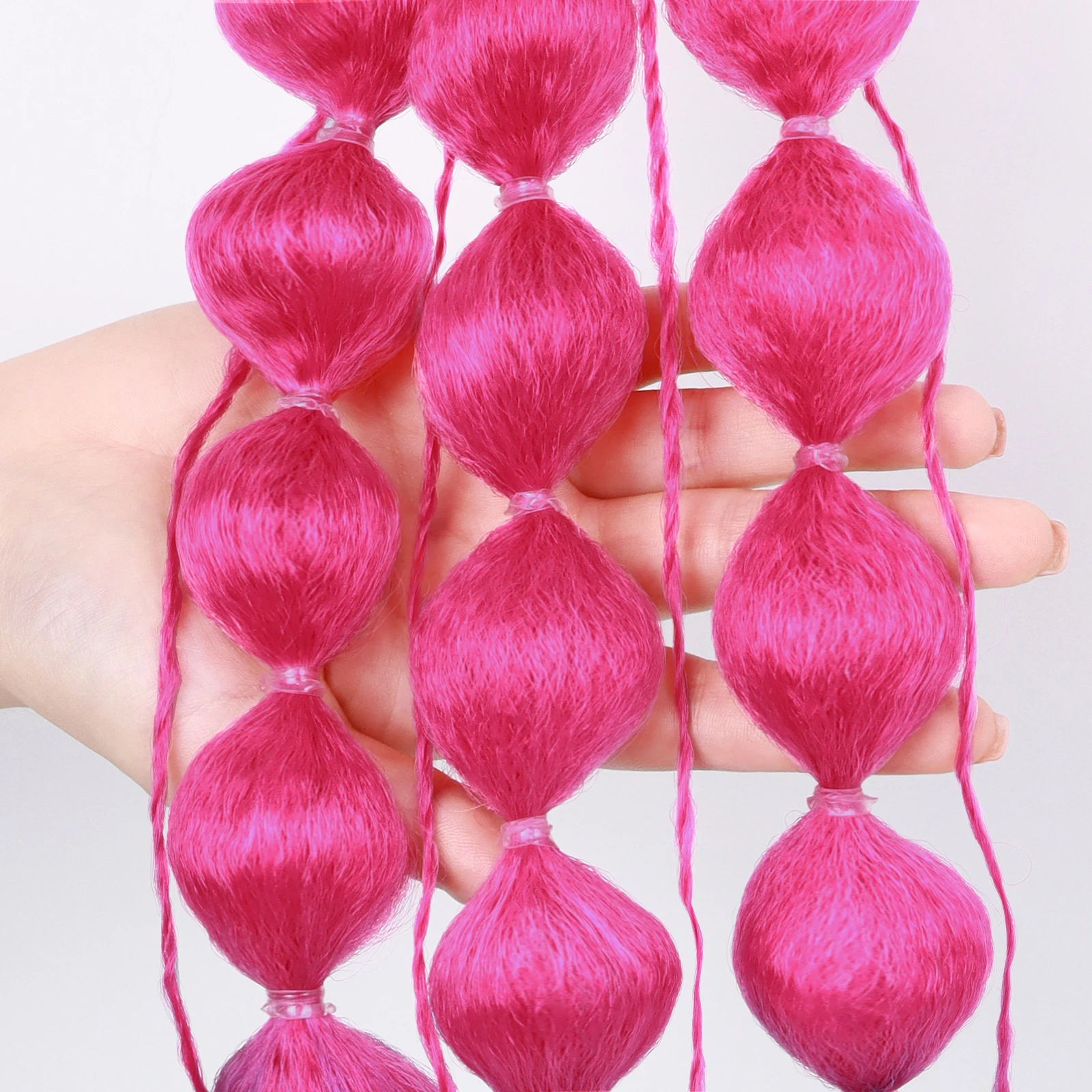 Synthetic Ponytail Extension Corlorful Bubble Braid Long Lantern Braided Ponytail with Hair Tie Straight Hairpieces Synthetic Ponytail Extension Corlorful Bubble Braid Long Lantern Braided Ponytail with Hair Tie Straight Hairpieces