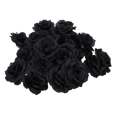 Synthetic Silk Fake Black Roses (20pcs) Synthetic Silk Fake Black Roses (20pcs)