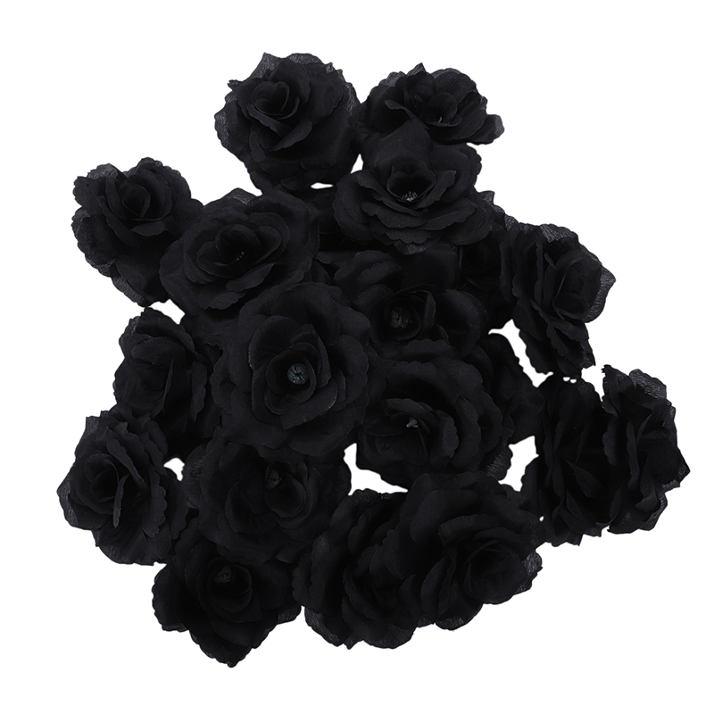 Synthetic Silk Fake Black Roses (20pcs) Synthetic Silk Fake Black Roses (20pcs)