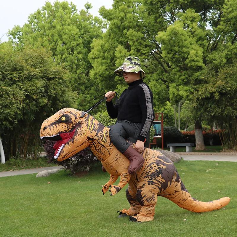 T-REX Monster Inflatable Costume Blow Up Cosplay Dinosaur Clothing Carnival Halloween Christmas Dress