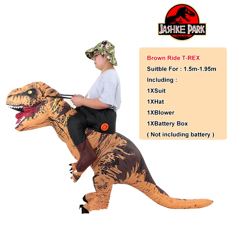 T-REX Monster Inflatable Costume Blow Up Cosplay Dinosaur Clothing Carnival Halloween Christmas Dress