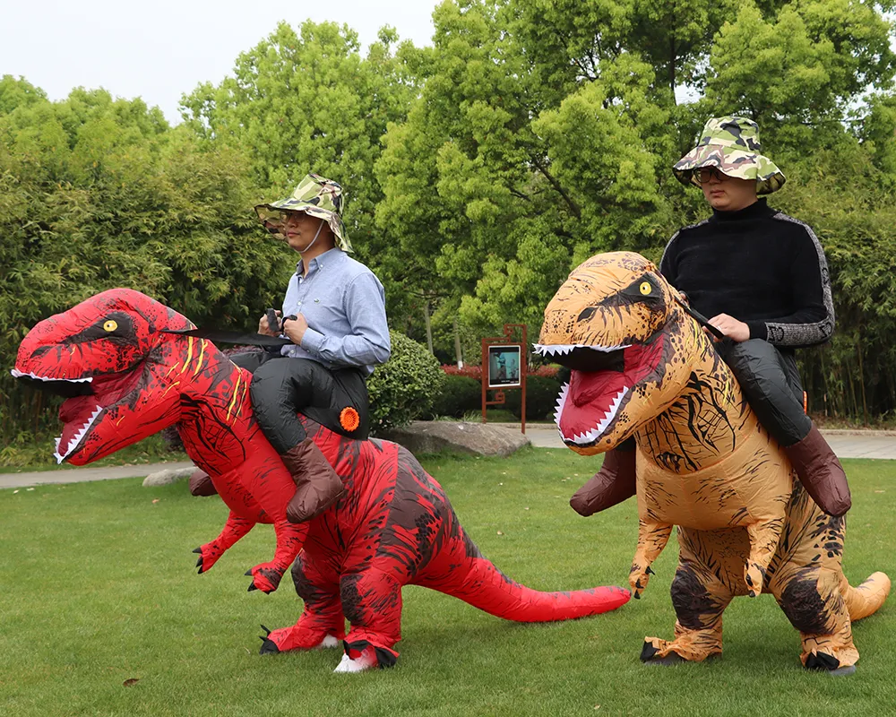 T-REX Monster Inflatable Costume Blow Up Cosplay Dinosaur Clothing Carnival Halloween Christmas Dress