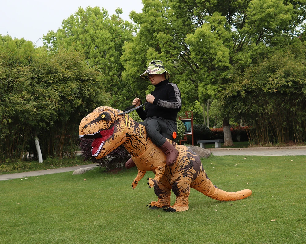 T-REX Monster Inflatable Costume Blow Up Cosplay Dinosaur Clothing Carnival Halloween Christmas Dress