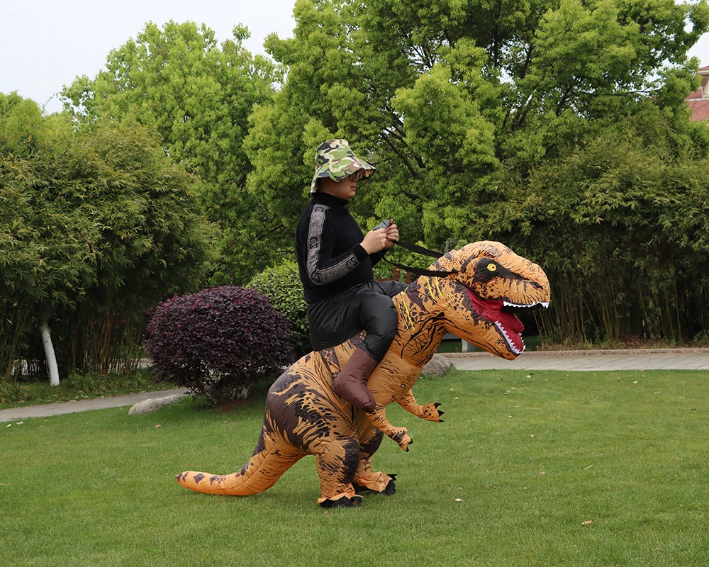 T-REX Monster Inflatable Costume Blow Up Cosplay Dinosaur Clothing Carnival Halloween Christmas Dress