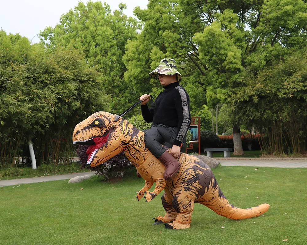 T-REX Monster Inflatable Costume Blow Up Cosplay Dinosaur Clothing Carnival Halloween Christmas Dress