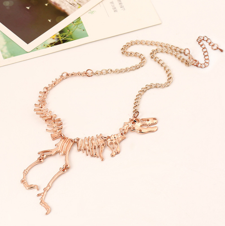 T Rex Skeleton Dinosaur Bone Necklace