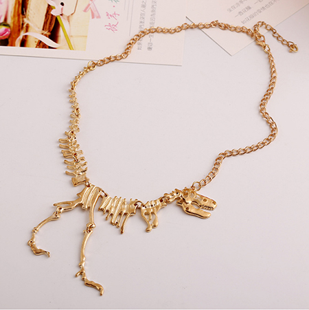 T Rex Skeleton Dinosaur Bone Necklace