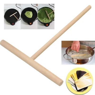 T Shape Wooden Crepe Spreader T Shape Wooden Crepe Spreader