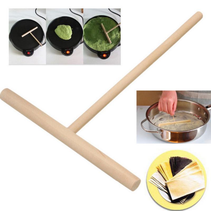 T Shape Wooden Crepe Spreader