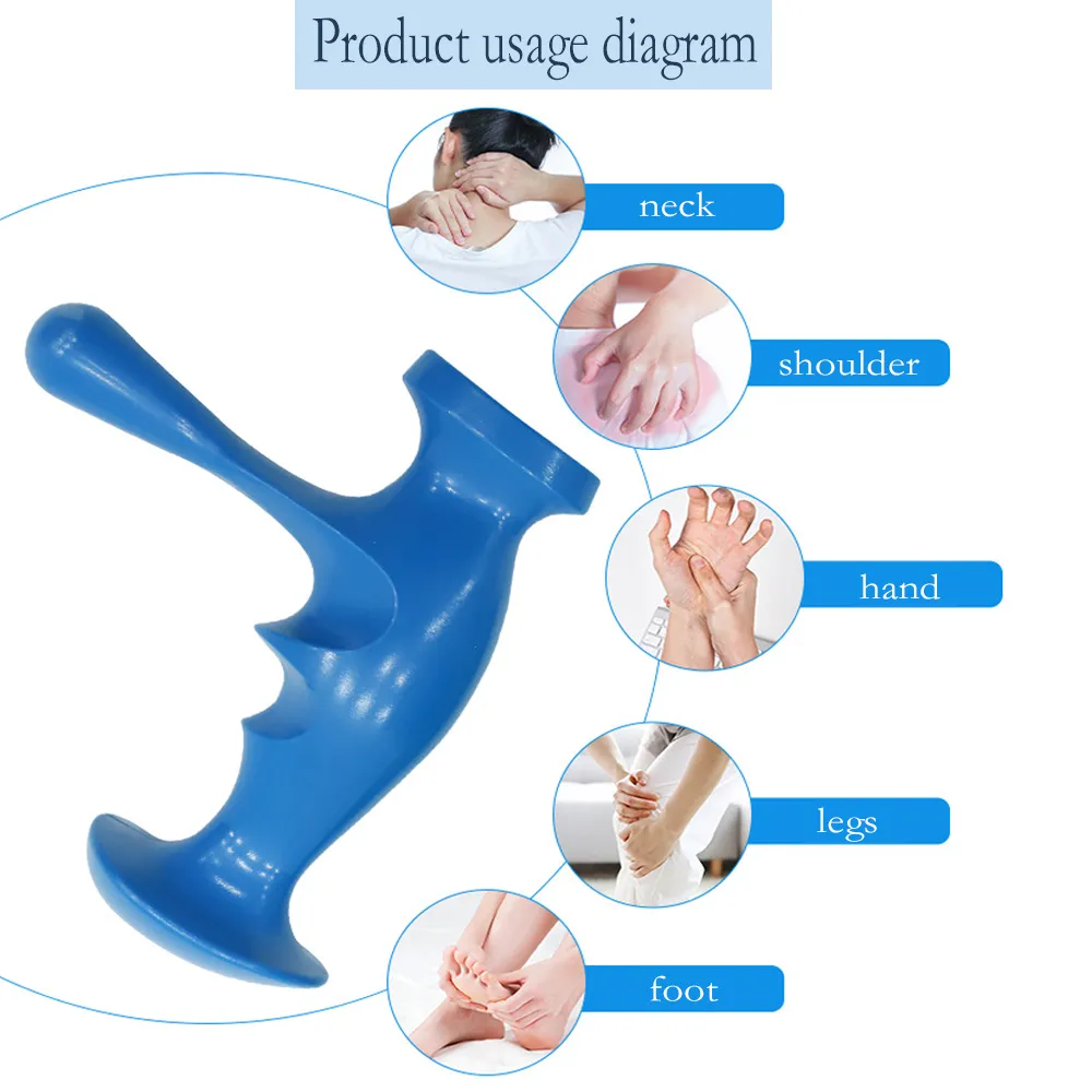 T-shaped Massager Thumb Finger Pressure Press Trigger Point Manual Physiotherapy Tools Full Body Deep Tissue Relax Pain