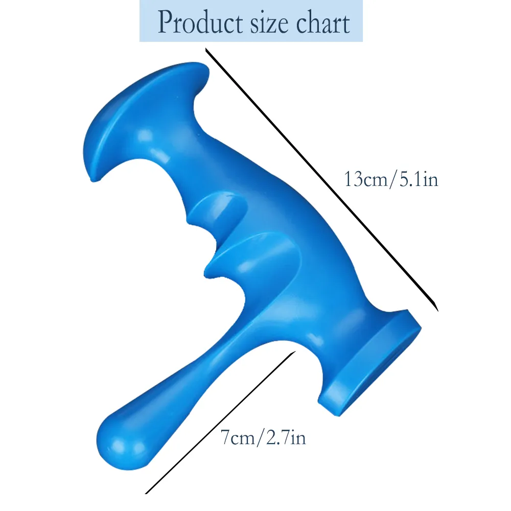 T-shaped Massager Thumb Finger Pressure Press Trigger Point Manual Physiotherapy Tools Full Body Deep Tissue Relax Pain