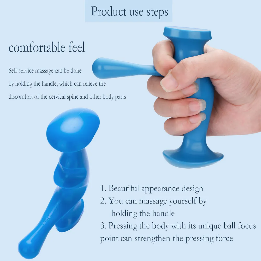 T-shaped Massager Thumb Finger Pressure Press Trigger Point Manual Physiotherapy Tools Full Body Deep Tissue Relax Pain