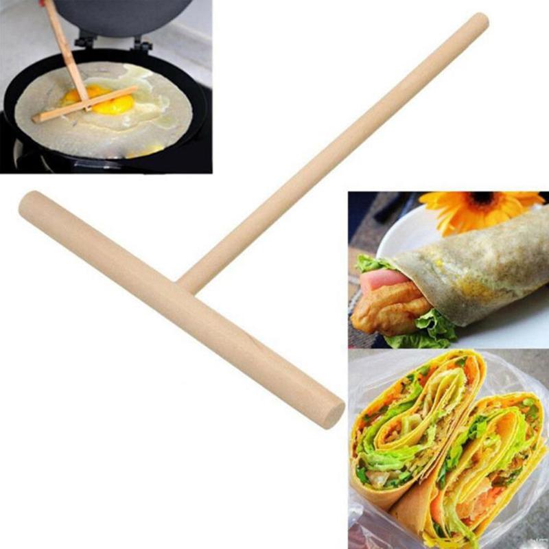 T Shaped Wooden Crepe Spreader Tool (2 pcs)