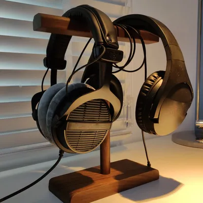 T Shaped Wooden Headphone Holder T Shaped Wooden Headphone Holder