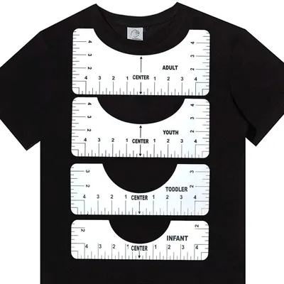 T Shirt Rulers Guide to Center Designs (4Pcs)