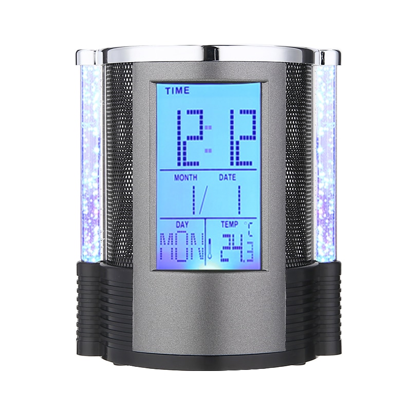 Table Pen Stand with Clock Table Pen Stand with Clock