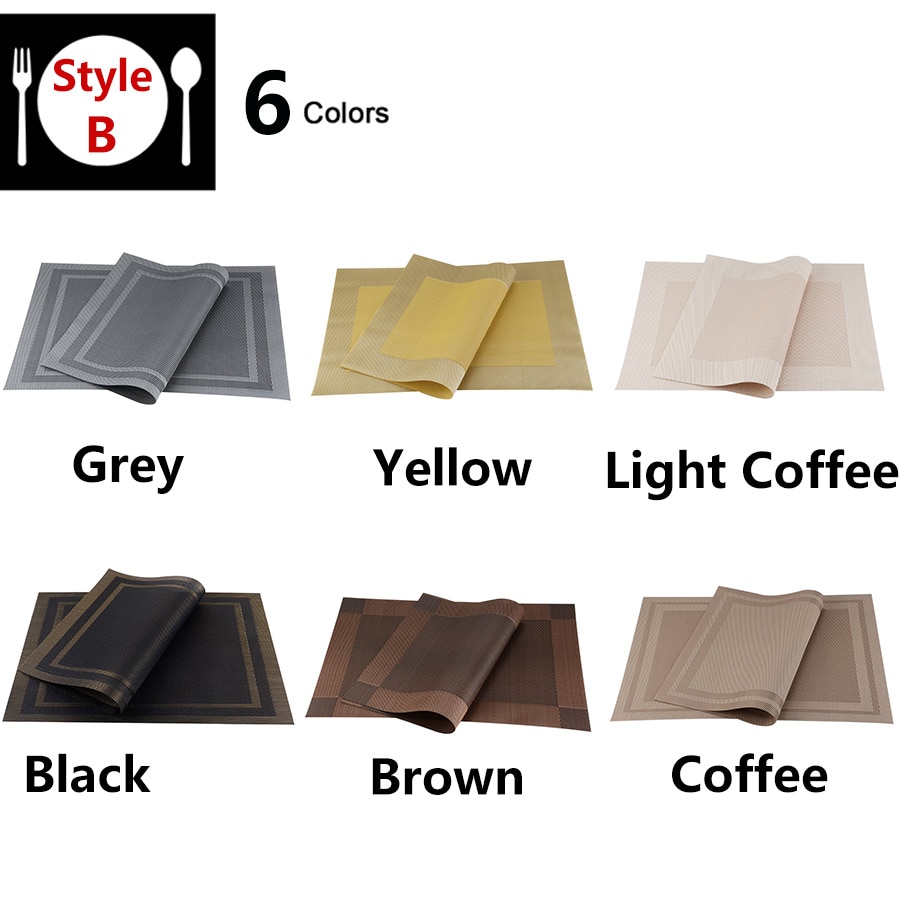 Table Setting PVC Placemats Set