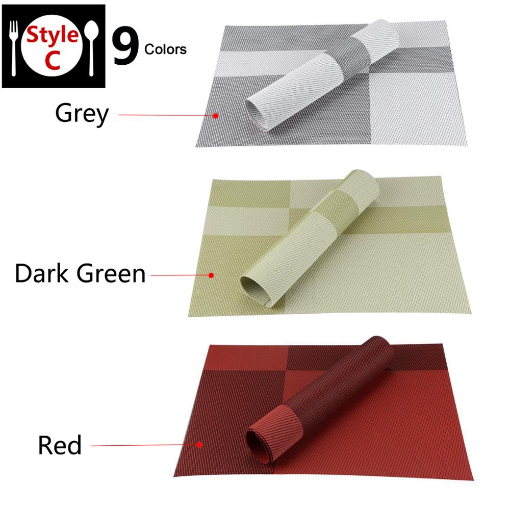 Table Setting PVC Placemats Set