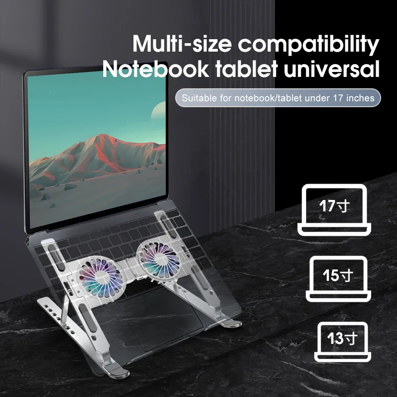 Tablet Bracket Folding Holder For Gaming Notebook Tablet with Cooling Fan Laptop Stand Tablet Bracket Folding Holder For Gaming Notebook Tablet with Cooling Fan Laptop Stand