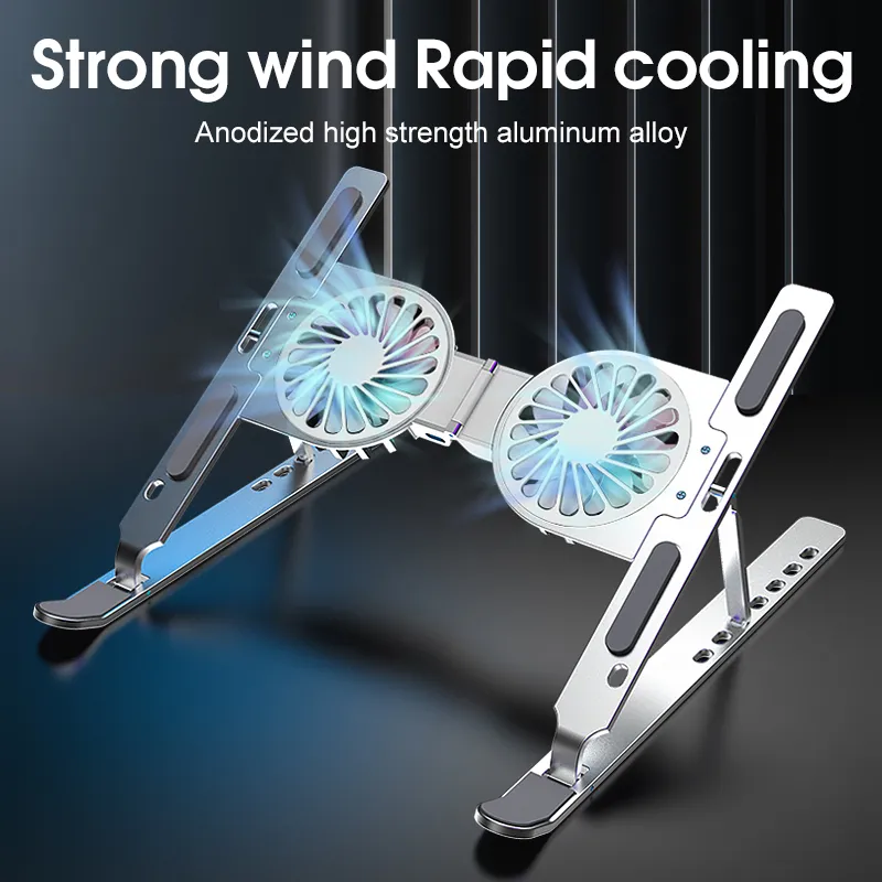 Tablet Bracket Folding Holder For Gaming Notebook Tablet with Cooling Fan Laptop Stand Tablet Bracket Folding Holder For Gaming Notebook Tablet with Cooling Fan Laptop Stand