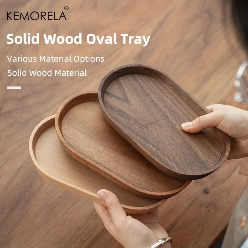 Tableware Solid Wood Round Dessert Plate Japanese-style Wooden Tray Snack Plate Dried Fruit Plate Wooden Plate Tableware Solid Wood Round Dessert Plate Japanese-style Wooden Tray Snack Plate Dried Fruit Plate Wooden Plate