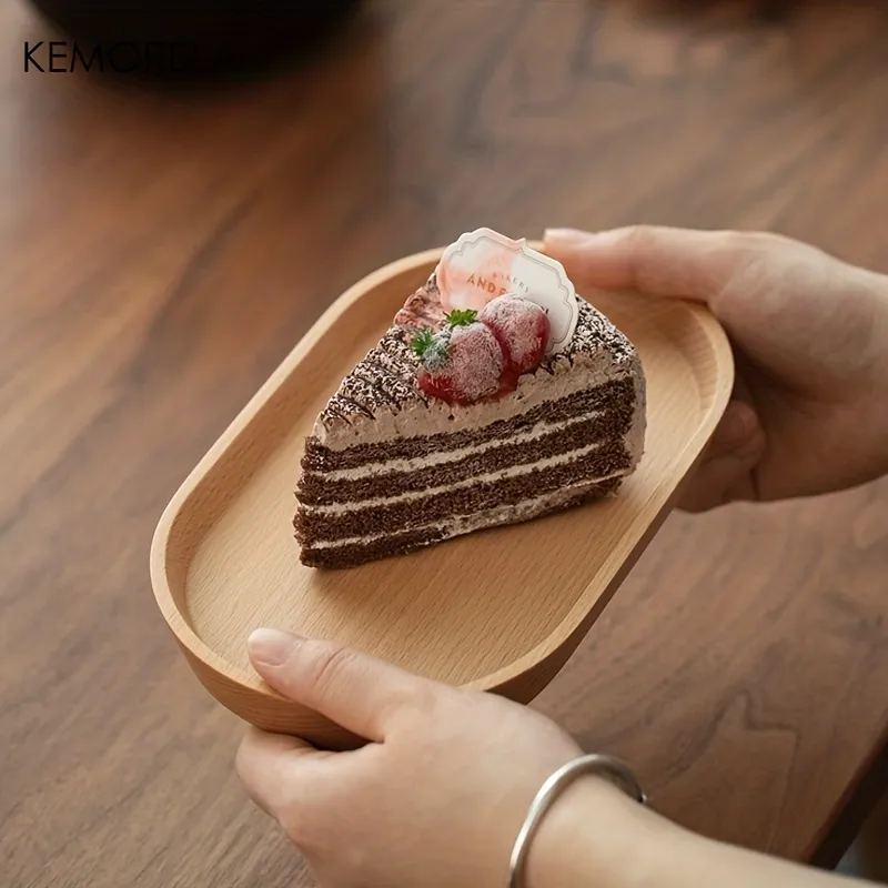 Tableware Solid Wood Round Dessert Plate Japanese-style Wooden Tray Snack Plate Dried Fruit Plate Wooden Plate Tableware Solid Wood Round Dessert Plate Japanese-style Wooden Tray Snack Plate Dried Fruit Plate Wooden Plate