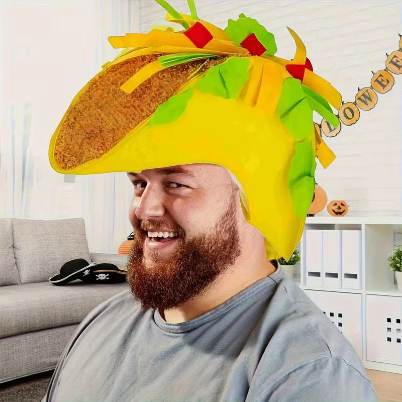 Taco Sombrero Hat, French Taco Hat, Foods Theme Costume Hat For Newyear Valentine Halloween, Costume Prop, Cosplay