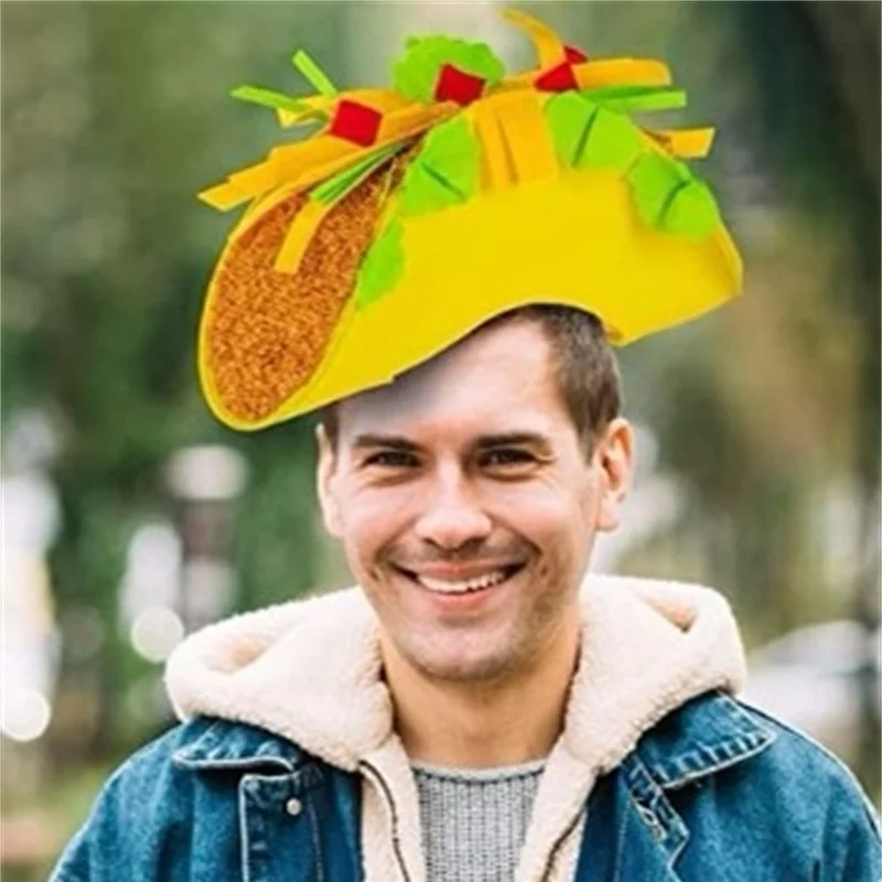 Taco Sombrero Hat, French Taco Hat, Foods Theme Costume Hat For Newyear Valentine Halloween, Costume Prop, Cosplay