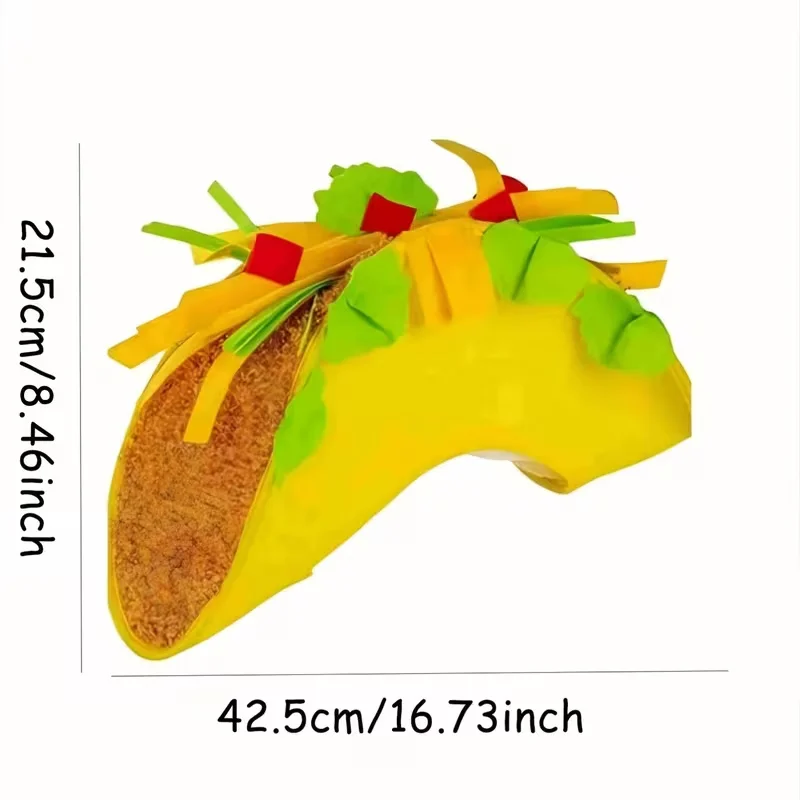Taco Sombrero Hat, French Taco Hat, Foods Theme Costume Hat For Newyear Valentine Halloween, Costume Prop, Cosplay