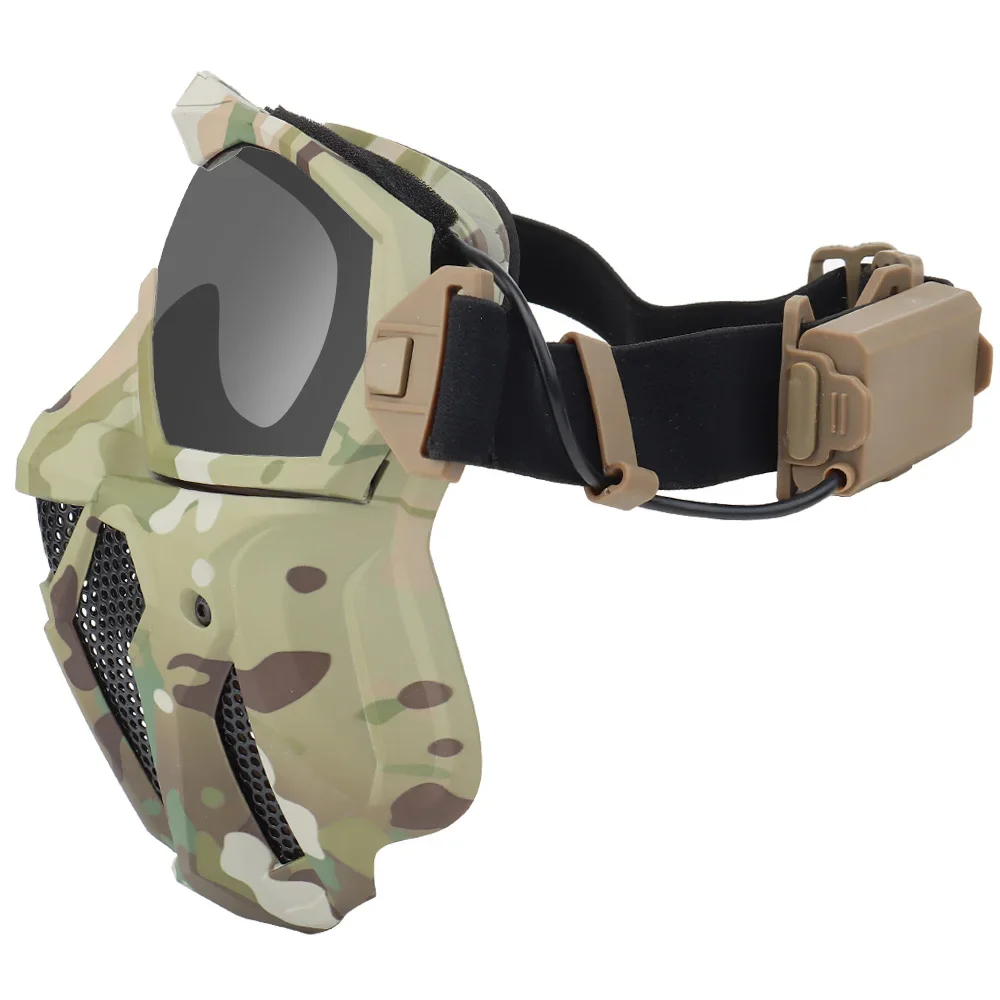 Tactical Airsoft Paintball Face Mask With Fan Breathable Anti-fog Full Face Mask Hunting Shooting Militar Protective