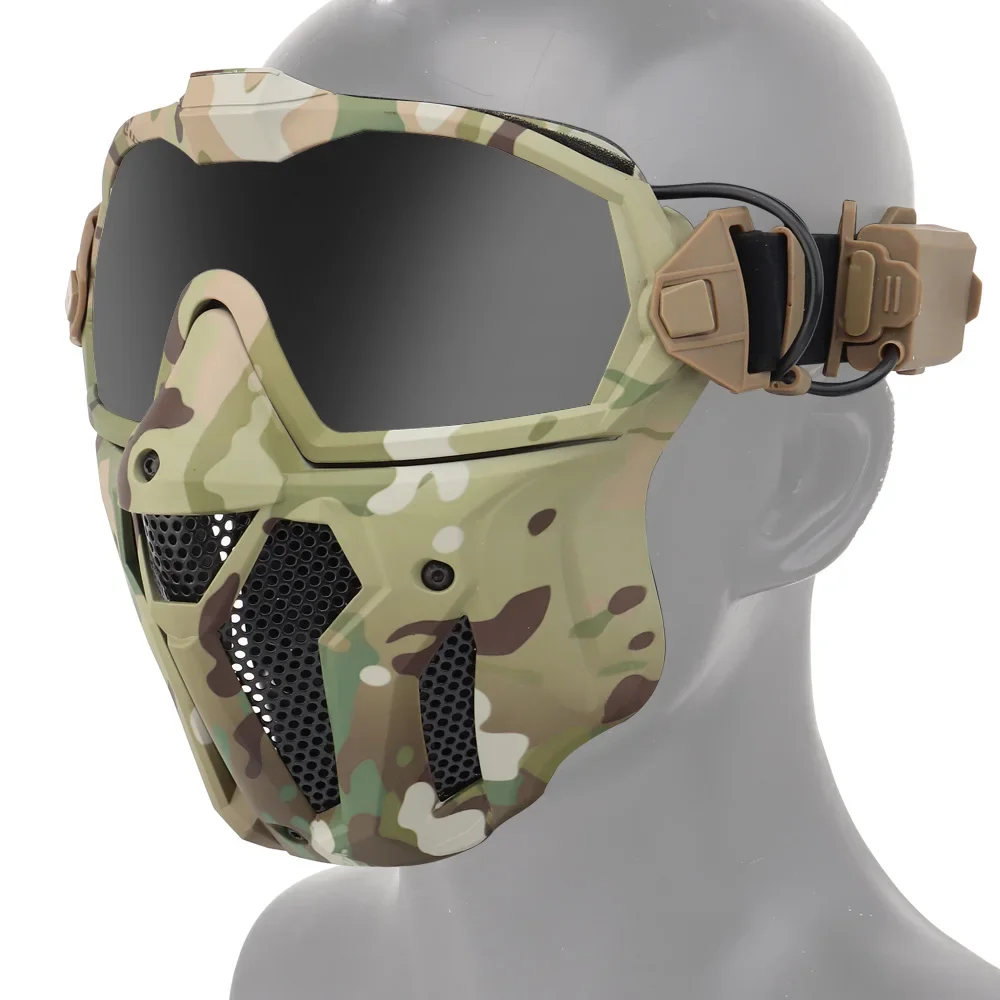 Tactical Airsoft Paintball Face Mask With Fan Breathable Anti-fog Full Face Mask Hunting Shooting Militar Protective Tactical Airsoft Paintball Face Mask With Fan Breathable Anti-fog Full Face Mask Hunting Shooting Militar Protective