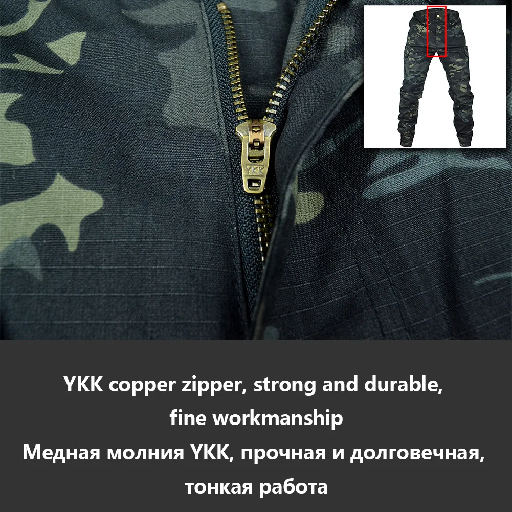 Tactical Camouflage Joggers Outdoor Ripstop Cargo Pants Working Clothing Hiking Hunting Combat Trousers Men's Streetwear
