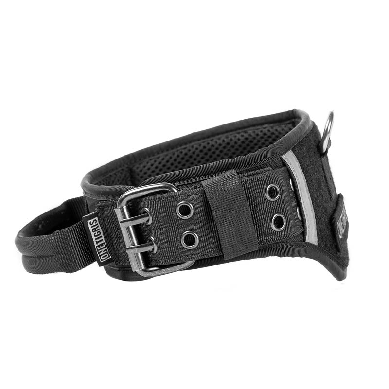 Tactical Dog Collar With Patch Space Tactical Dog Collar With Patch Space