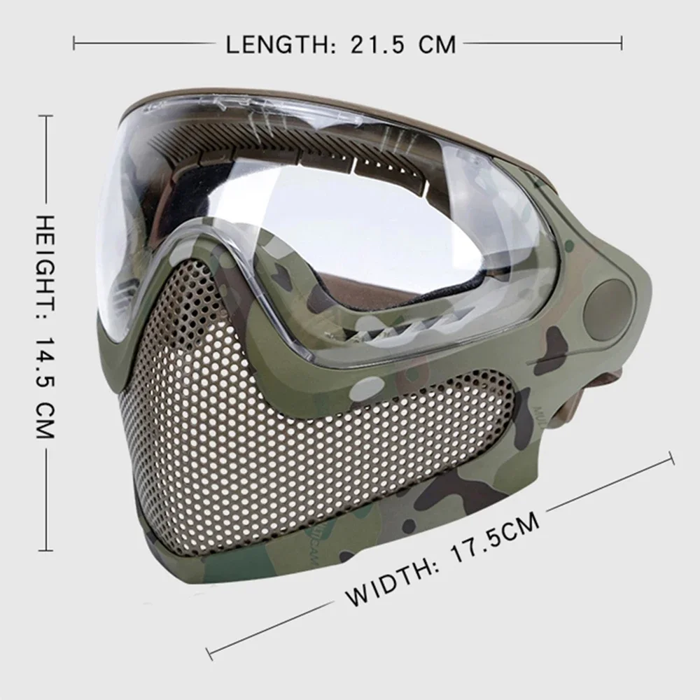 Tactical Face Mask Anti-Fog Goggle Paintball Airsoft Cs Shooting Steel Mesh Breathable Protective Head Helmet Masks Tactical Face Mask Anti-Fog Goggle Paintball Airsoft Cs Shooting Steel Mesh Breathable Protective Head Helmet Masks