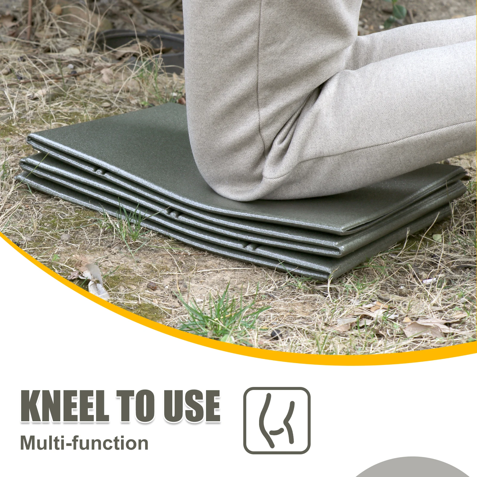 Tactical Foldable Sleeping Mat Waterproof Folding Flat Thick Mechanic Pad Kneeling Mat for Garage Picnicking Camping