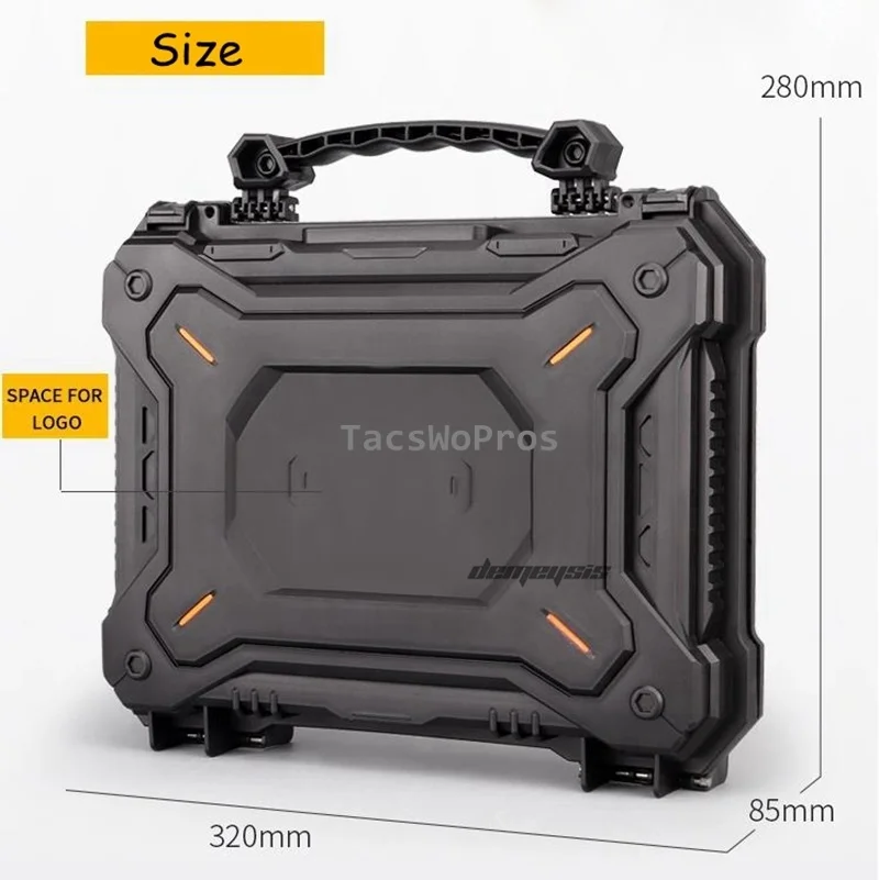 Tactical Gun Safety Carry Case Waterproof Shooting Tools Suitcase Military Pistol Safety Storage Hard Shell Box with
