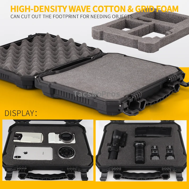 Tactical Gun Safety Carry Case Waterproof Shooting Tools Suitcase Military Pistol Safety Storage Hard Shell Box with