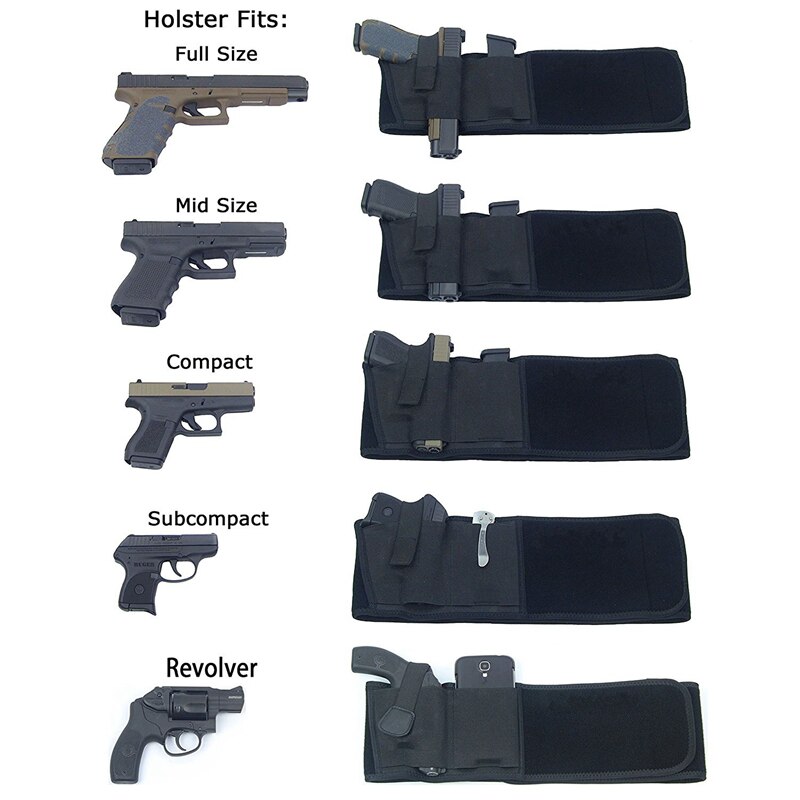 Tactical Hidden Holster Portable Belly Gun Holster Concealed Carry Waist Band Belt for Outdoor Hunting Shooting Defense Tactical Hidden Holster Portable Belly Gun Holster Concealed Carry Waist Band Belt for Outdoor Hunting Shooting Defense