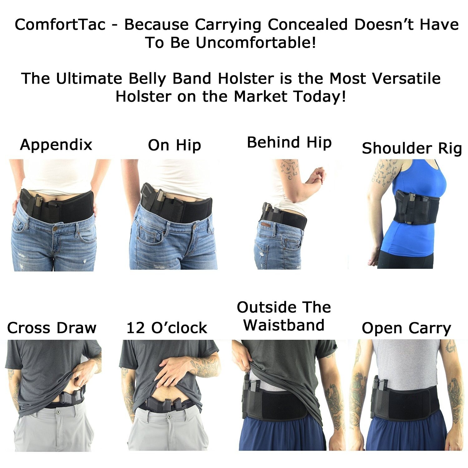 Tactical Hidden Holster Portable Belly Gun Holster Concealed Carry Waist Band Belt for Outdoor Hunting Shooting Defense Tactical Hidden Holster Portable Belly Gun Holster Concealed Carry Waist Band Belt for Outdoor Hunting Shooting Defense