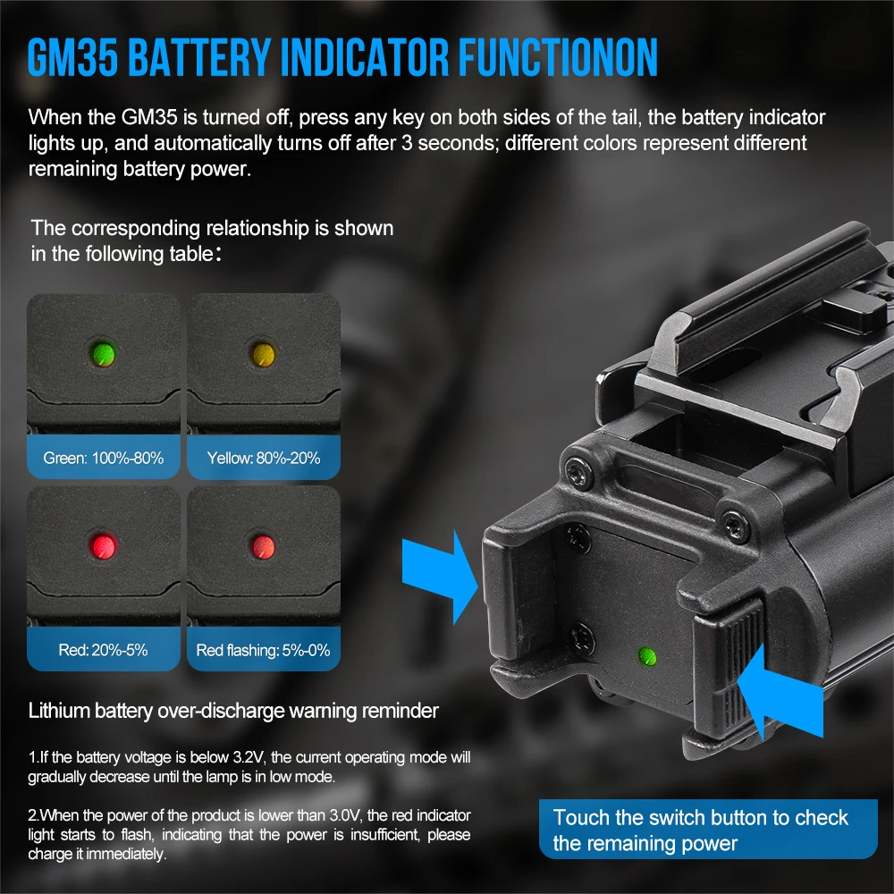 Tactical LED Flashlights Weapon Mini Pistol Lights 1350Lumens USB Rechargeable Quick Release Handgun 1913/GL Rail Tactical LED Flashlights Weapon Mini Pistol Lights 1350Lumens USB Rechargeable Quick Release Handgun 1913/GL Rail