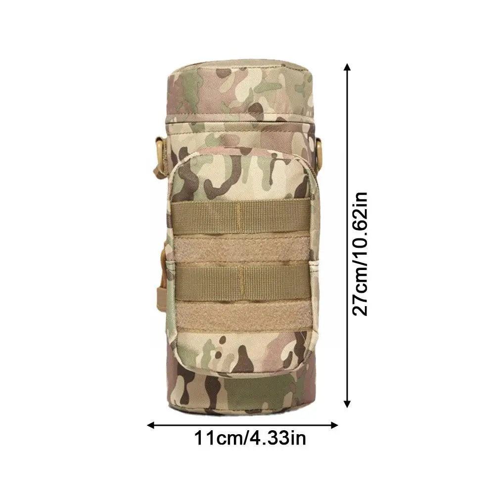 Tactical Molle Water Bottle Holder Bag Military Hydration Carrier Kettle Pouch with Strap For Hiking Fishing