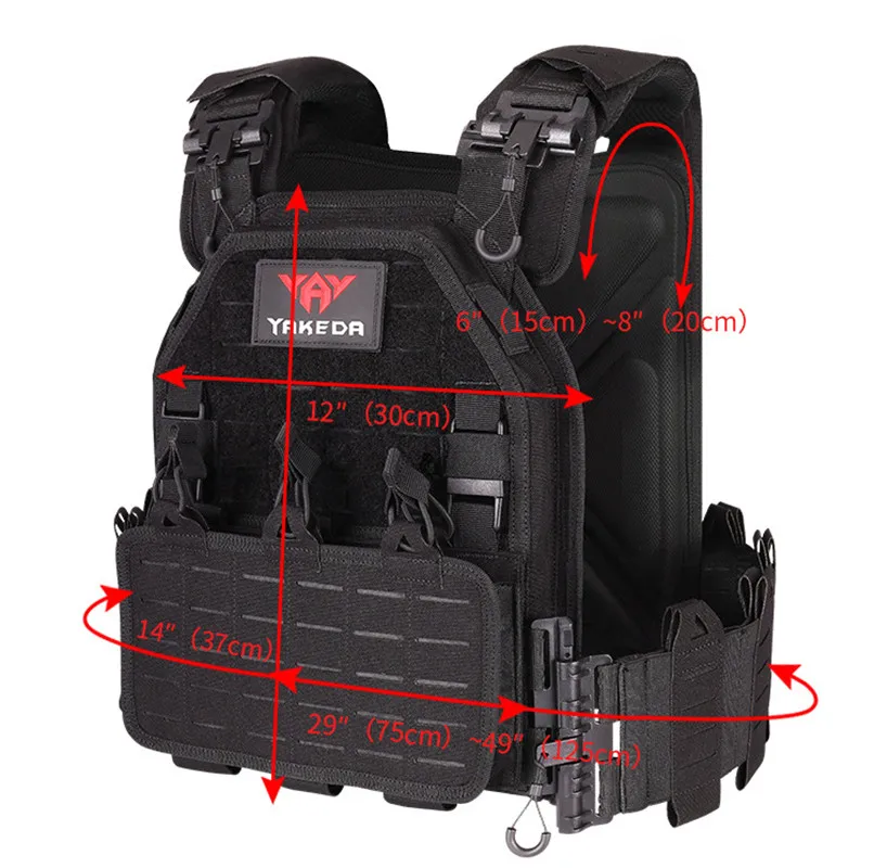 Tactical Vest Plate Carrier Outdoor Hunting Protective Adjustable Vest Airsoft Carrier Combat Equipment Tactical Vest Plate Carrier Outdoor Hunting Protective Adjustable Vest Airsoft Carrier Combat Equipment