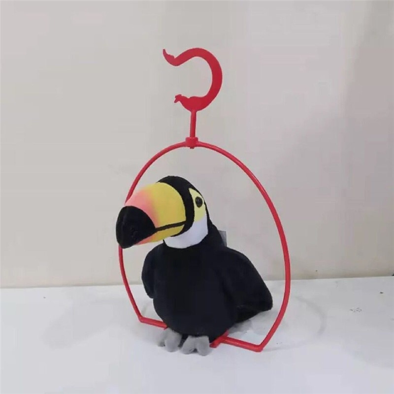 Talking Parrot Toy with Hanging Shelf Talking Parrot Toy with Hanging Shelf