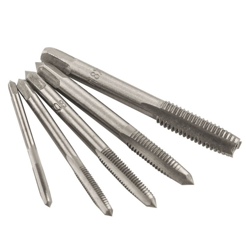 Tap Drill Tapping Threading Tool 5PCS Set Without T Handle M3 M8 3mm 8mm Machine Screw Thread Metric Plug