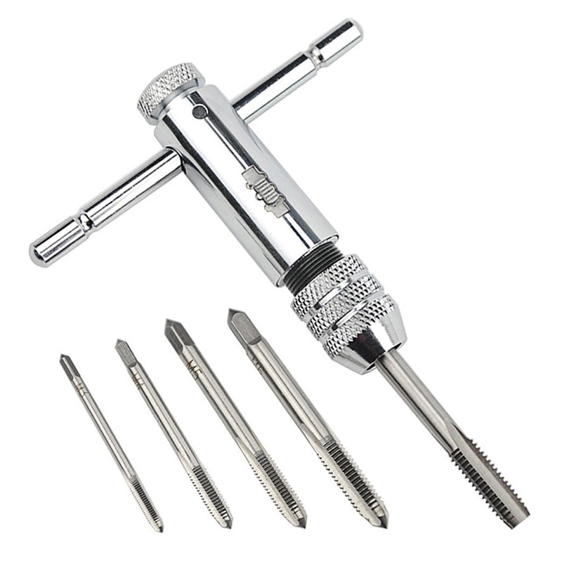 Tap Drill Tapping Threading Tool 5PCS Set Without T Handle M3 M8 3mm 8mm Machine Screw Thread Metric Plug