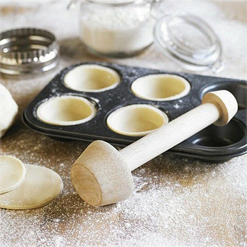 Tart Tamper Double-Sided Wooden Tool Tart Tamper Double-Sided Wooden Tool