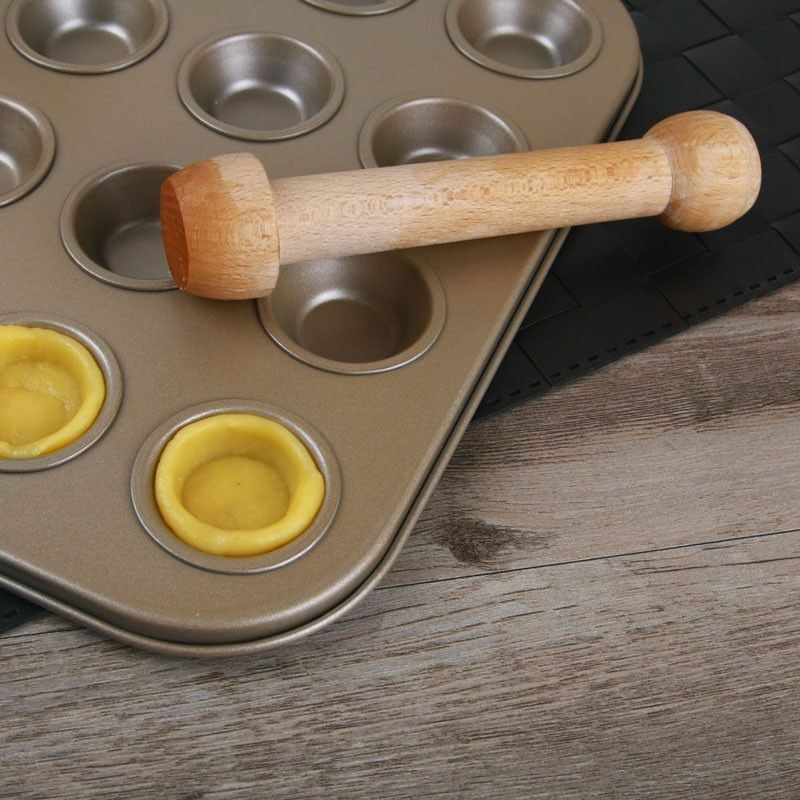 Tart Tamper Double-Sided Wooden Tool Tart Tamper Double-Sided Wooden Tool