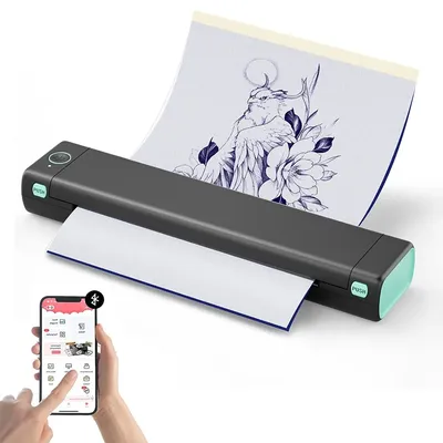 Tattoo Printer Thermal Template Machine Wireless Bluetooth Professional A4 Paper Printer Compatible With Android Ios Tattoo Printer Thermal Template Machine Wireless Bluetooth Professional A4 Paper Printer Compatible With Android Ios