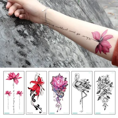 Tattoo Sticker Temporary Flower Design Tattoo Sticker Temporary Flower Design